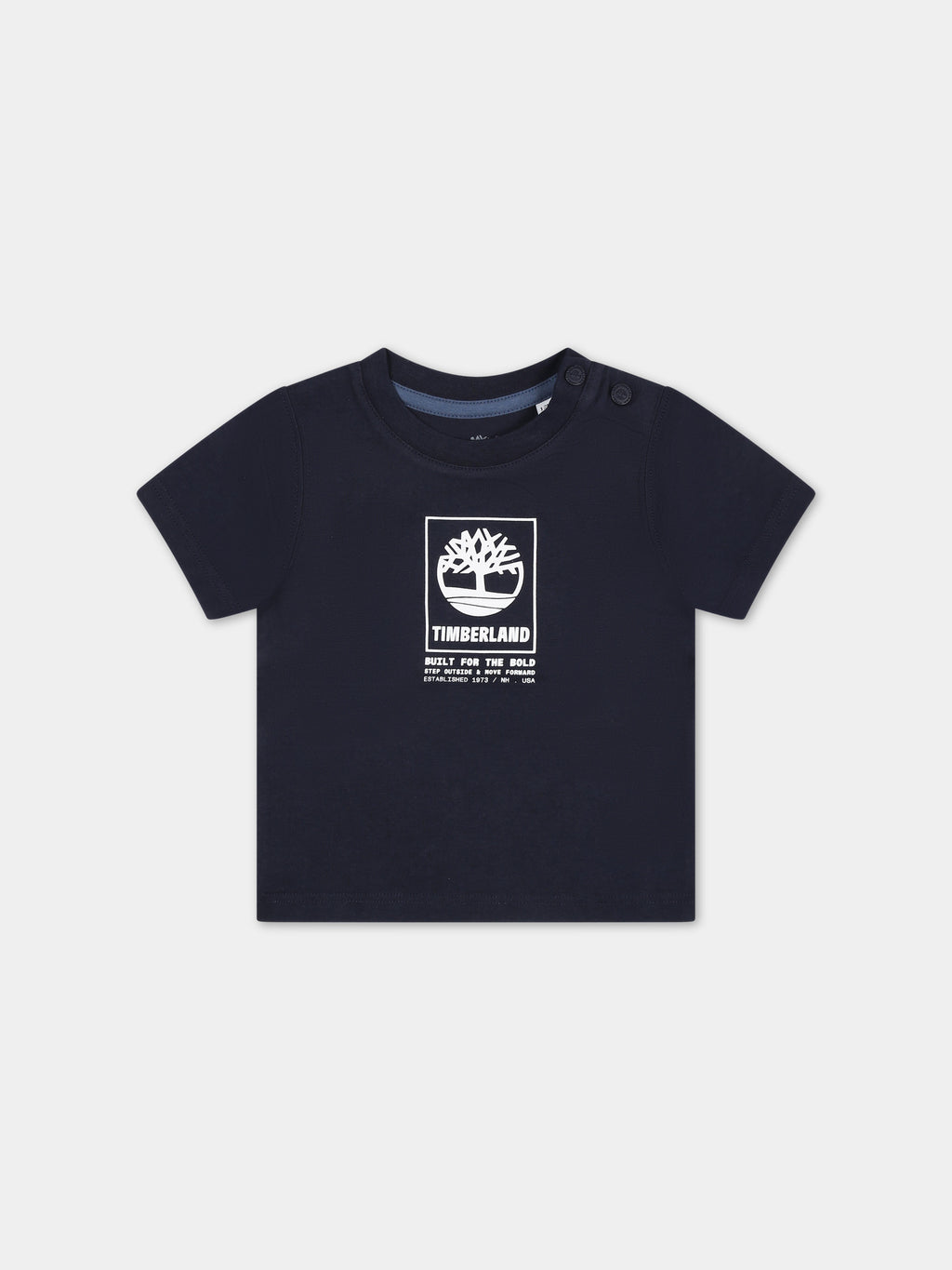 Blue t-shirt for baby boy with logo